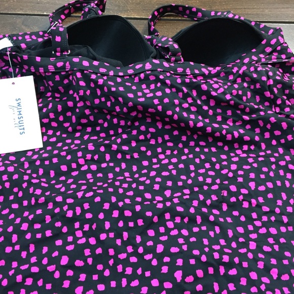 Nwt Tiered Ruffle Tankini Top Swimsuits For All - Picture 3 of 3